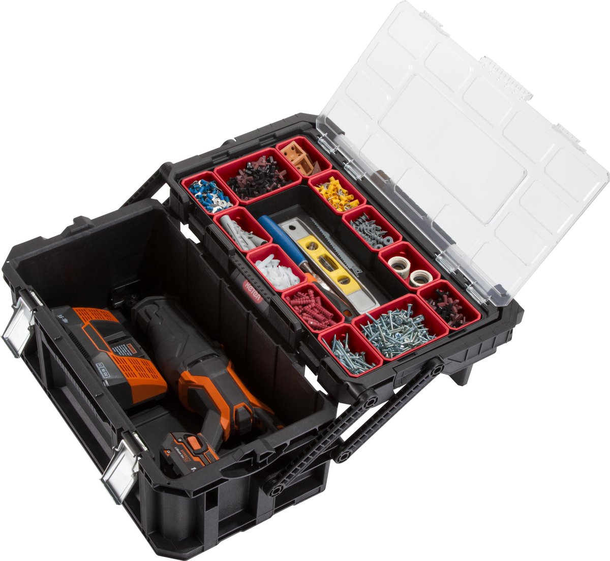 Keter 238275 Connect Gereedschapskist (leeg) - Zwart