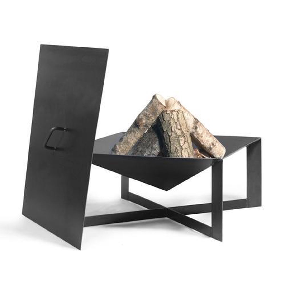 Deksel Voor Vuurschaal Square Cook King - Zwart