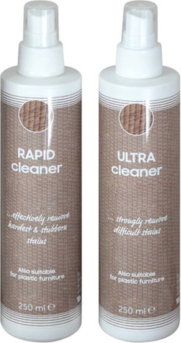 Vidaxl Rattan-en-textileenonderhoudsset Voor Tuinmeubelen 2x250 Ml