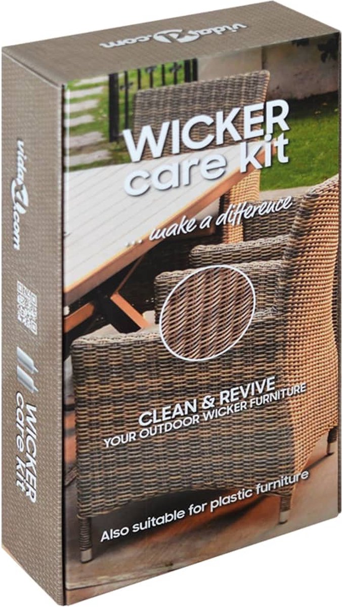 Vidaxl Rattan-en-textileenonderhoudsset Voor Tuinmeubelen 2x250 Ml