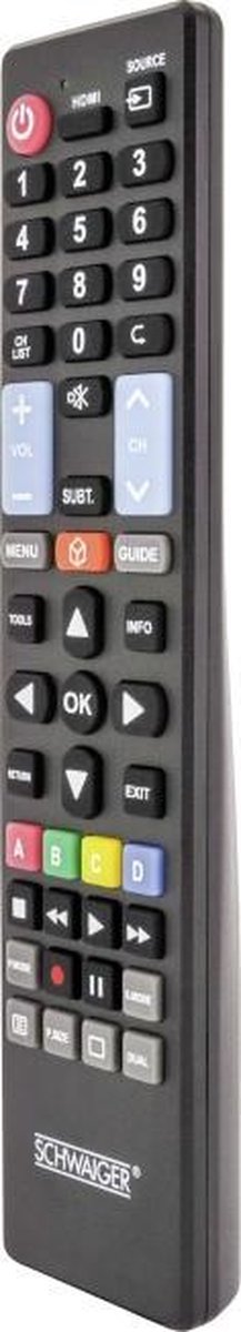 Schwaiger UFB100U Samsung, LG, Sony, Philips, Panasonic Afstandsbediening - Zwart