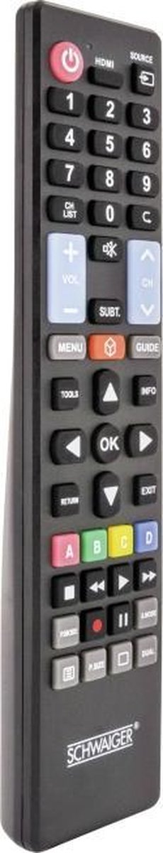 Schwaiger UFB100U Samsung, LG, Sony, Philips, Panasonic Afstandsbediening - Zwart