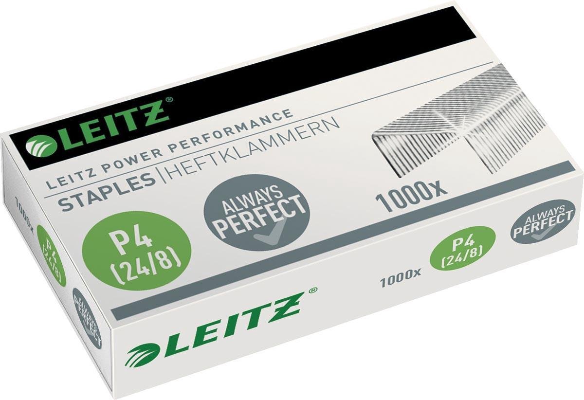 Leitz 24/8 Power Performance P4 5571-00-00 Nietjes 1000 stuk(s) 1.000 stuks/pak Heftcapaciteit: 40 vel (80 g/mÂ²)