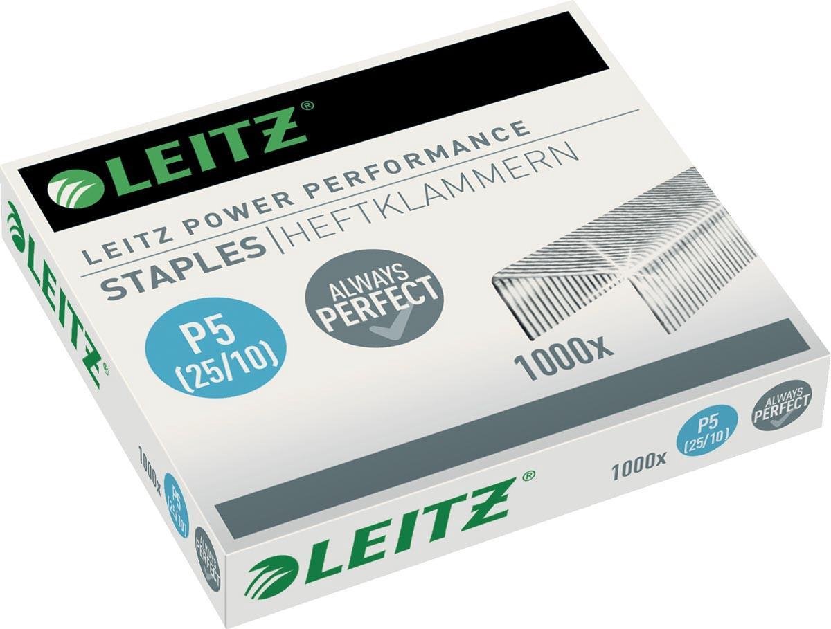 Leitz 25/10 Power Performance P5 5574-00-00 Nietjes 1000 stuk(s) 1.000 stuks/pak Heftcapaciteit: 60 vel (80 g/mÂ²)