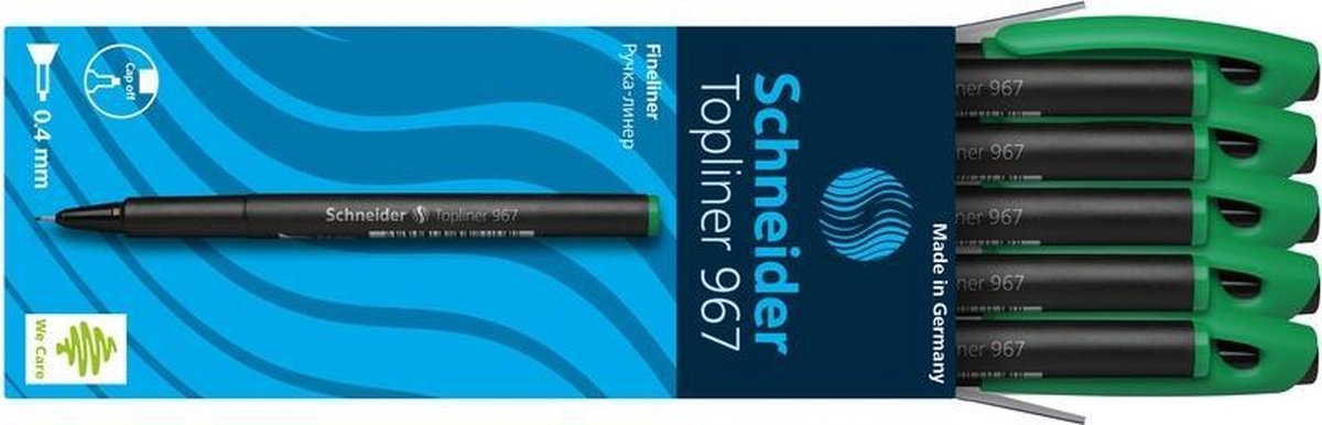 Schneider Electric Fineliner Topliner 967 0.4 mm 9674 1 stuk(s) - Zwart