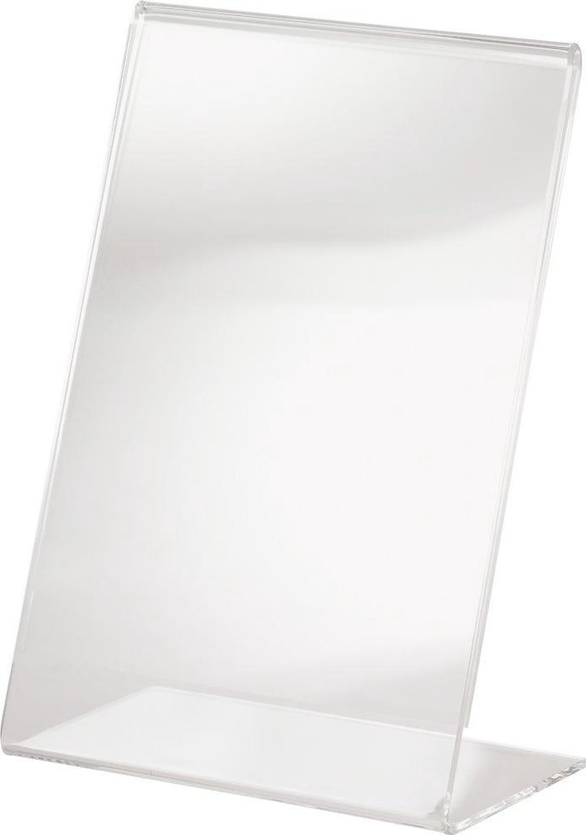 Sigel TA214 Tafelstatief L-vorm Voor papierformaat: DIN A6 Glas (helder) 1 stuk(s)
