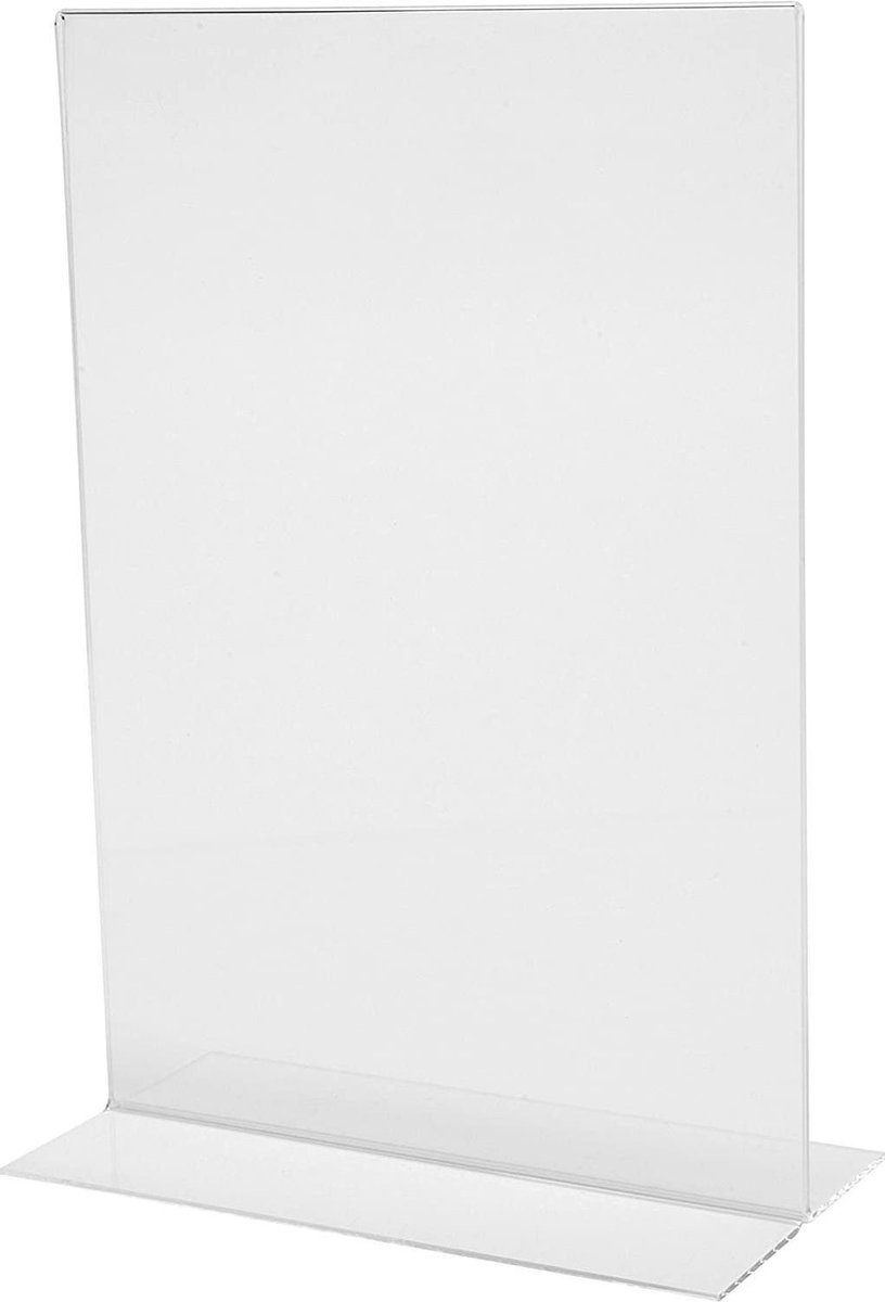 Sigel TA220 Tafelstatief T-vorm Voor papierformaat: DIN A4 Glas (helder) 1 stuk(s)