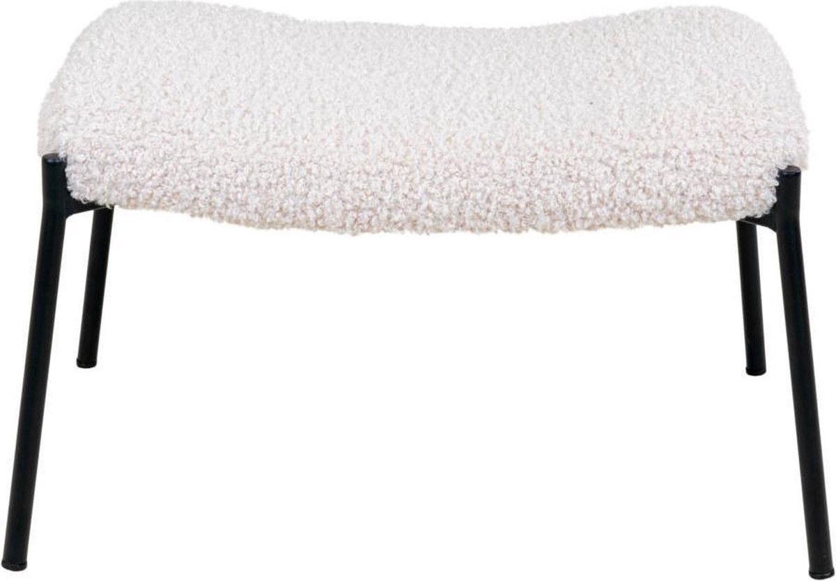 Artichok Rosemarie schapenvacht poef - B61 x D41 x H36 cm - Wit