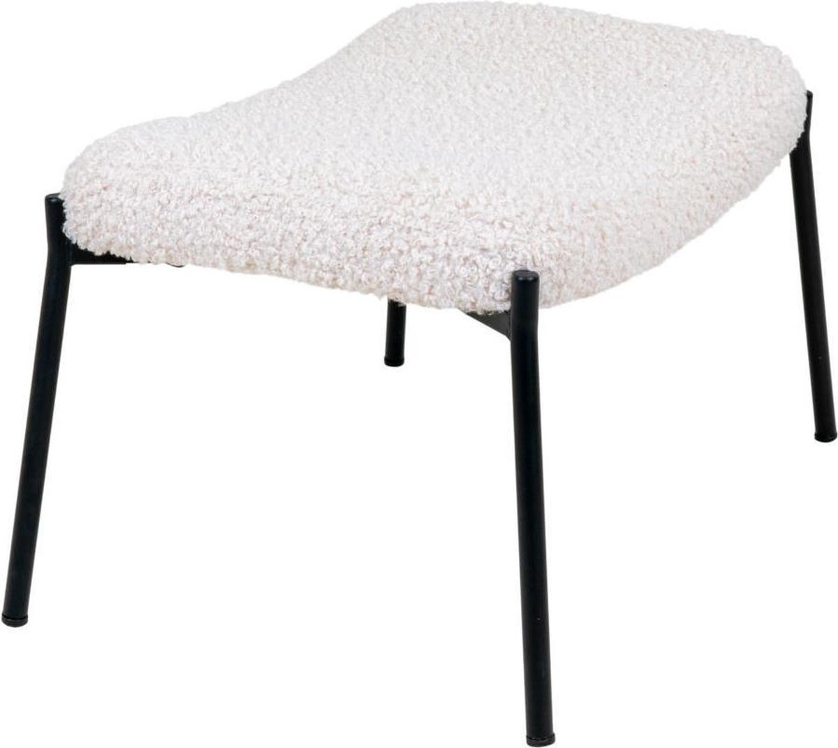 Artichok Rosemarie schapenvacht poef - B61 x D41 x H36 cm - Wit