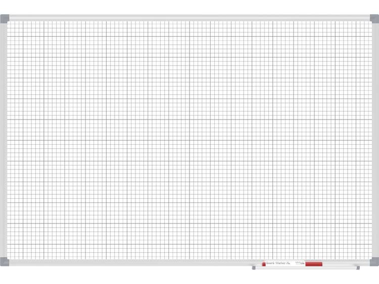 Maul Whiteboard standard (b x h) 900 mm x 600 mm kunststofgecoat Incl. opbergbakje, Horizontaal- of verticaalformaat - Gris