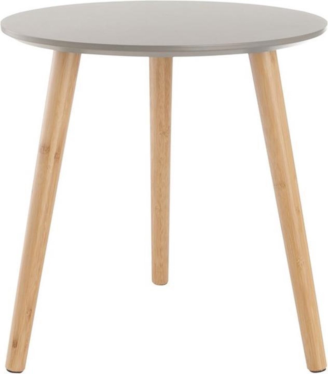 Lisomme Esma houten bijzettafel - Ø 40 cm - Grijs