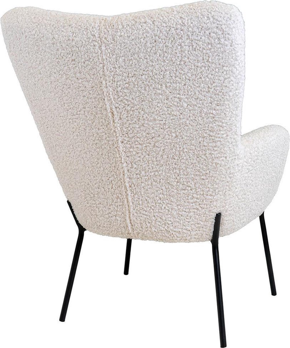 Artichok Rosemarie teddy fauteuil gebroken wit