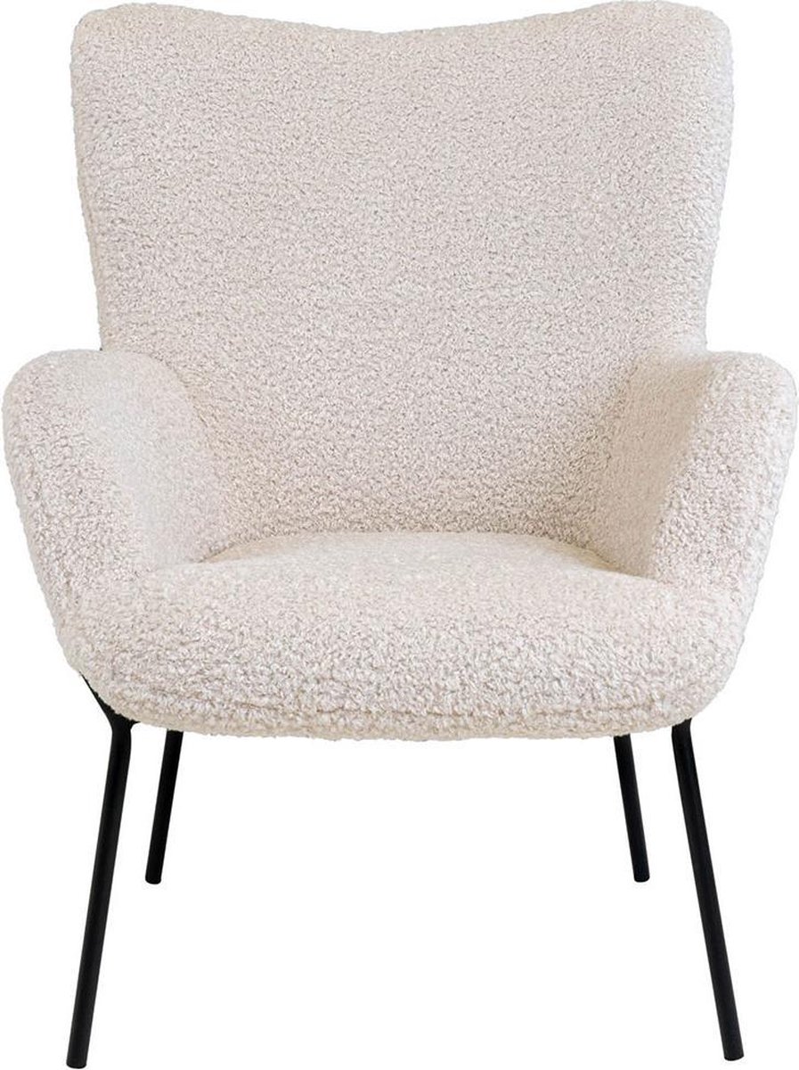Artichok Rosemarie teddy fauteuil gebroken wit