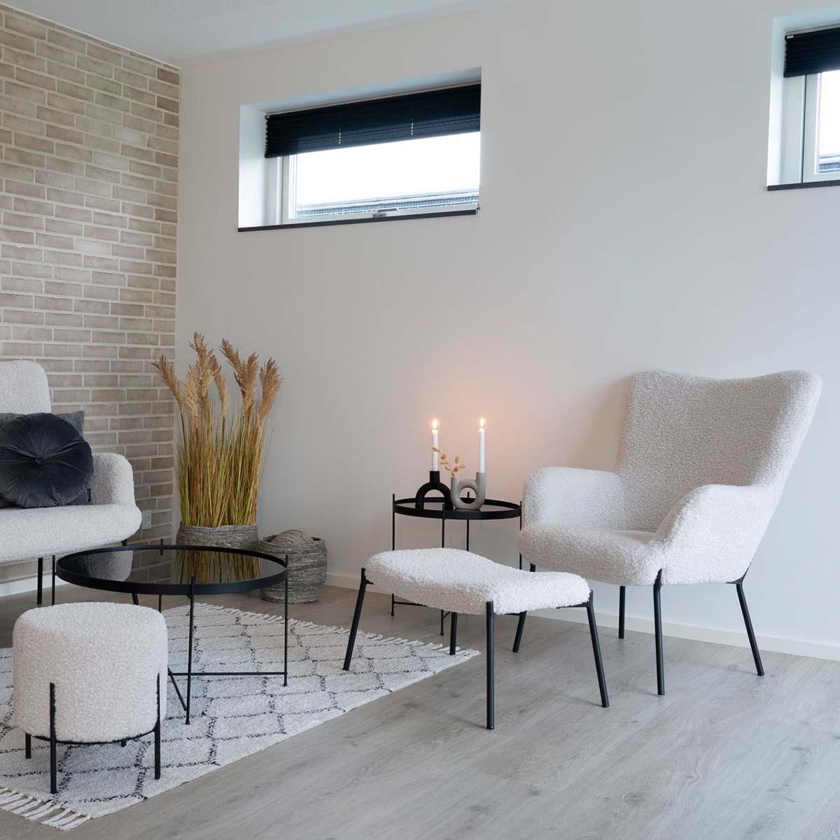 Artichok Rosemarie teddy fauteuil gebroken wit