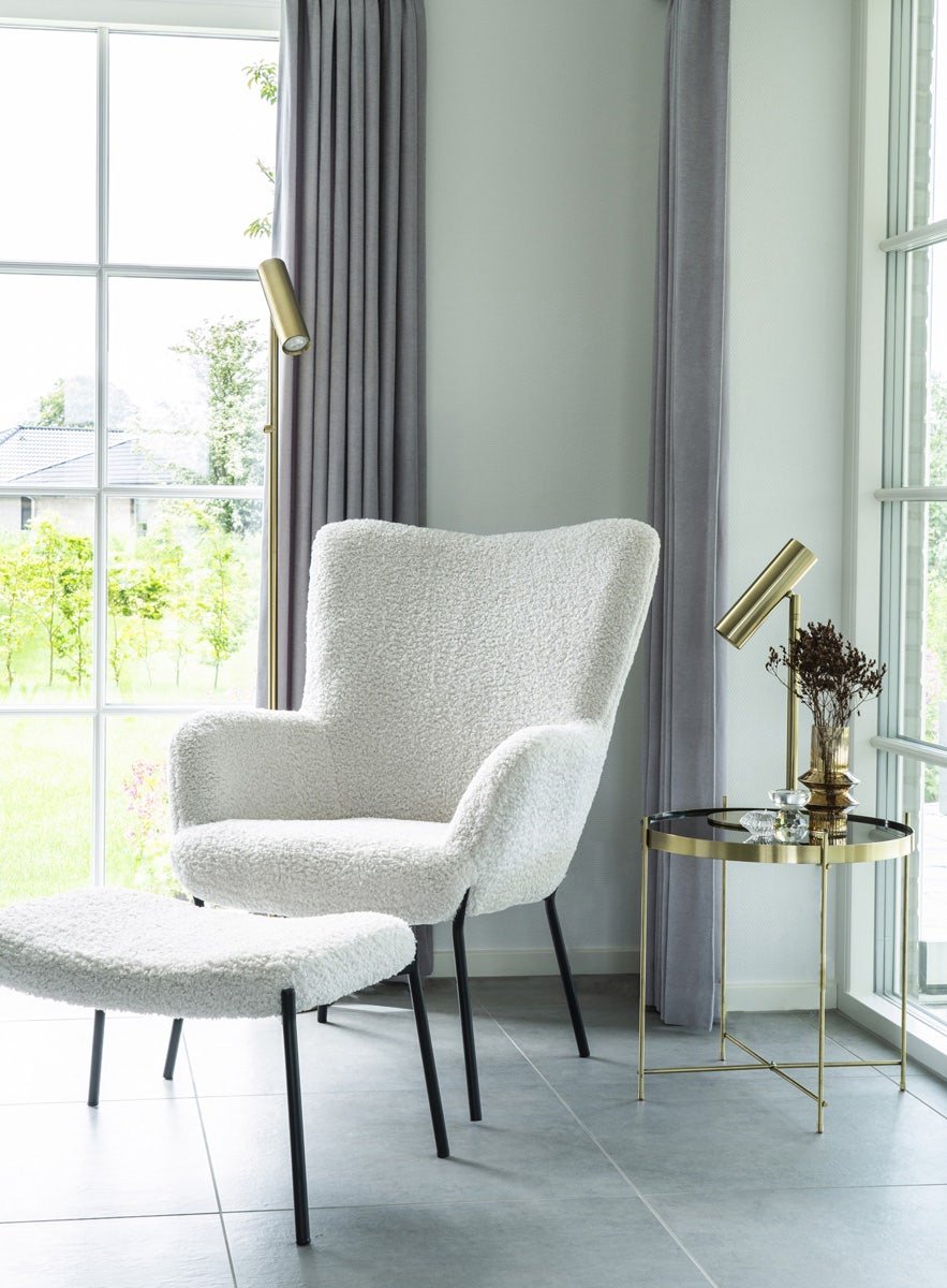 Artichok Rosemarie teddy fauteuil gebroken wit