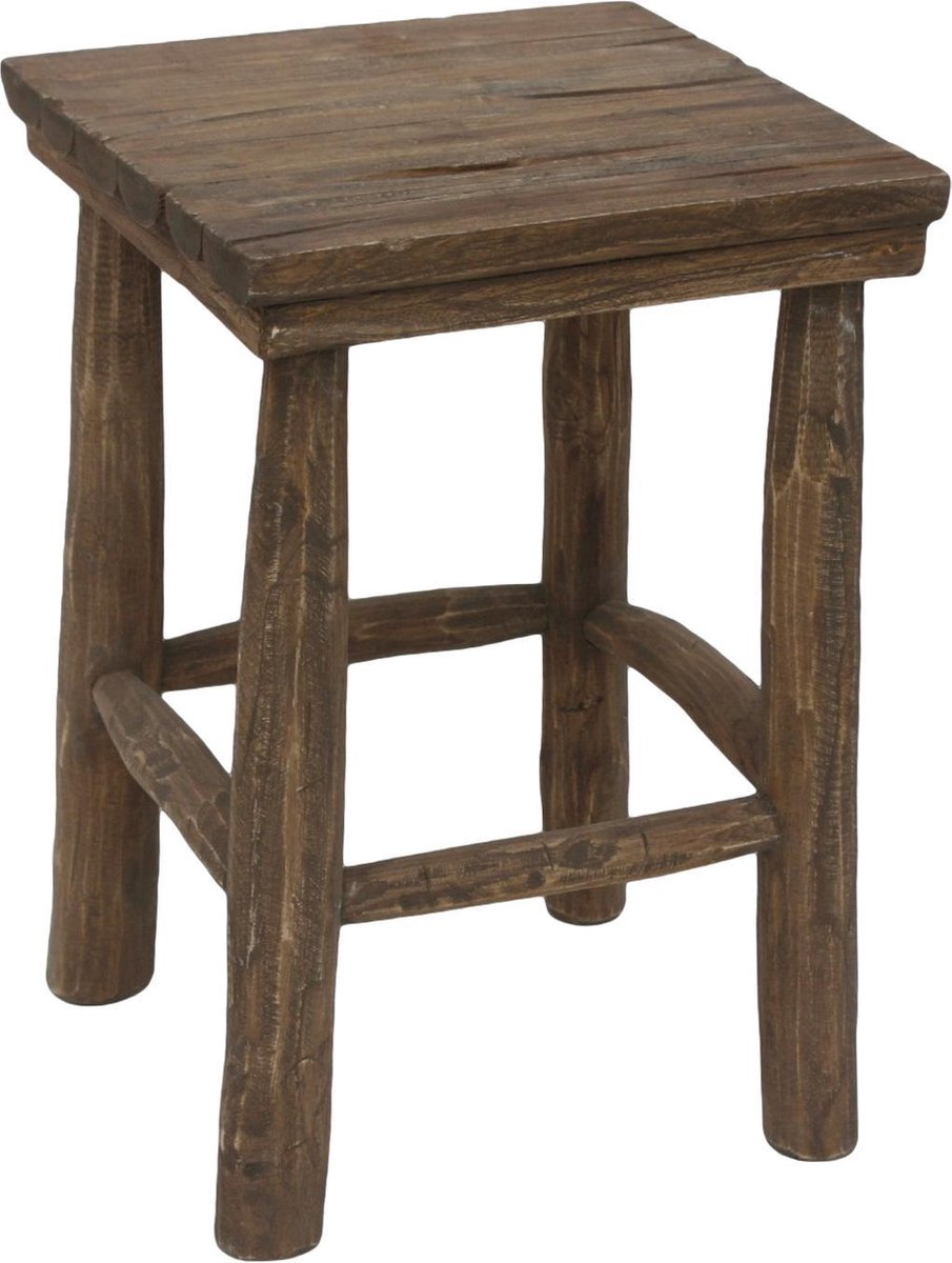 HSM Collection Kruk Pank - antiek - teak - Bruin