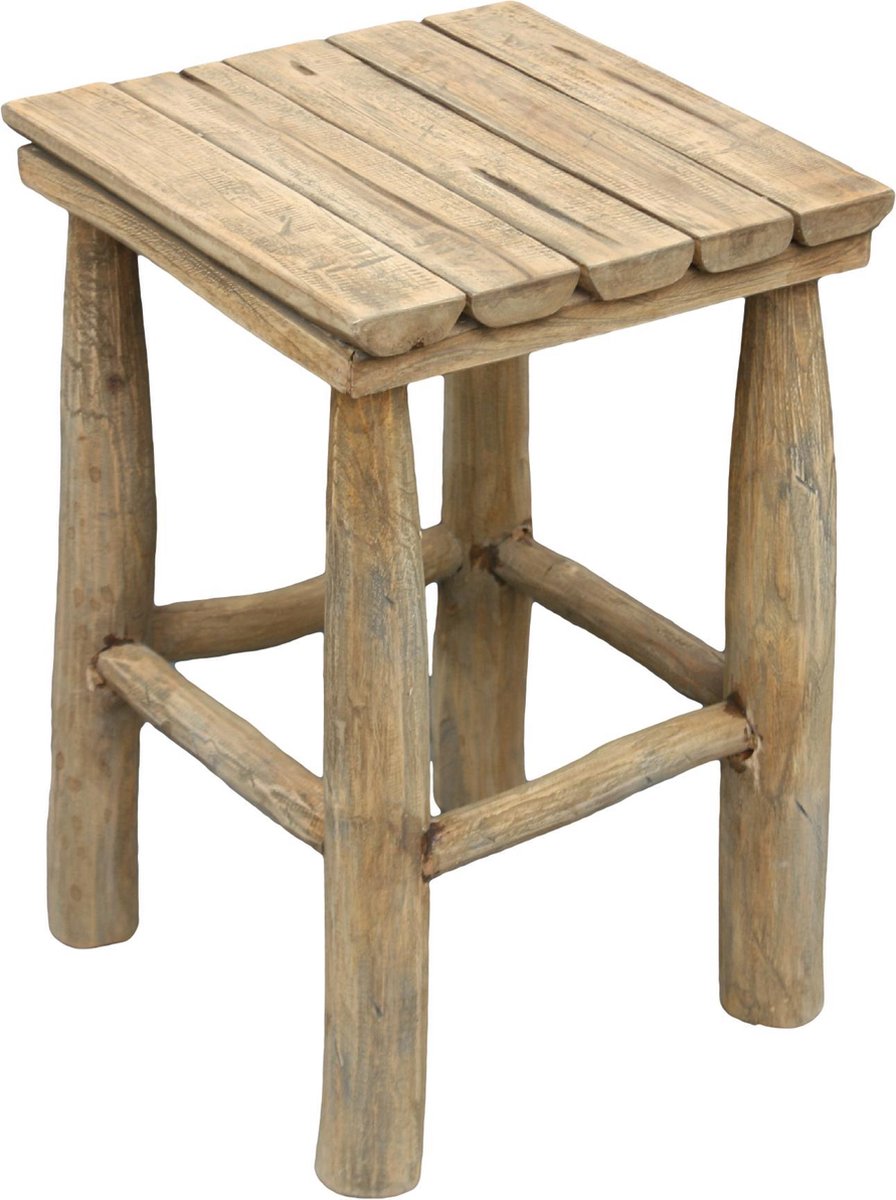 HSM Collection Kruk Pank - antiek - teak - Bruin