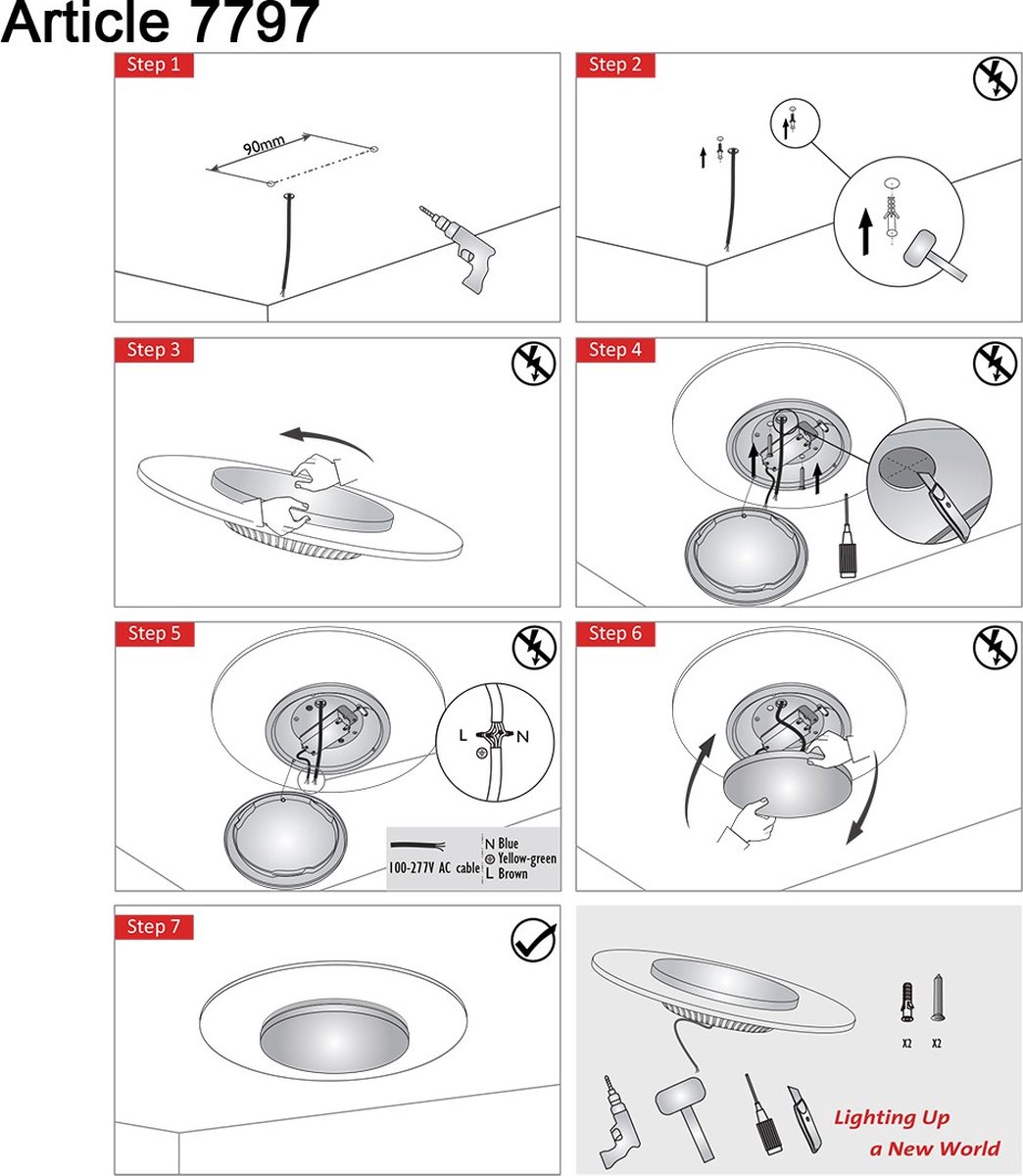 Steinhauer Lido Plafondlamp Wit