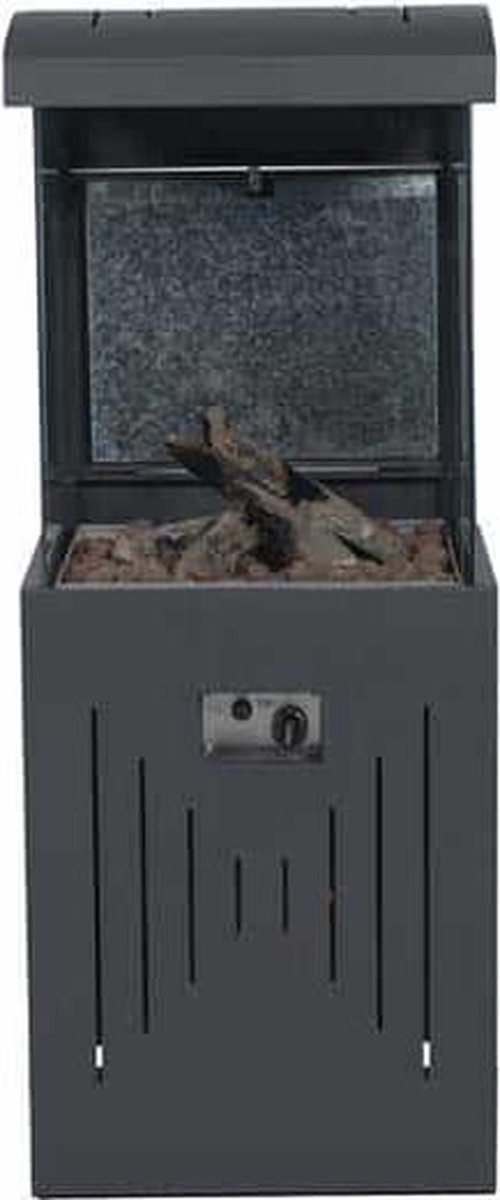 Garden Impressions Cozy living sfeerhaard Sevilla 55x55 cm. - Carbon black - verrijdbaar - Grijs