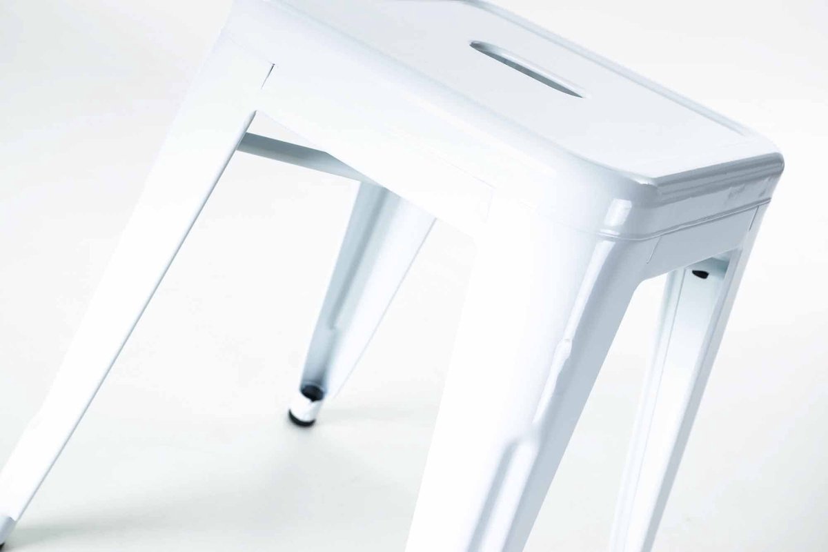 Legend Metalen krukje wit - 45 cm