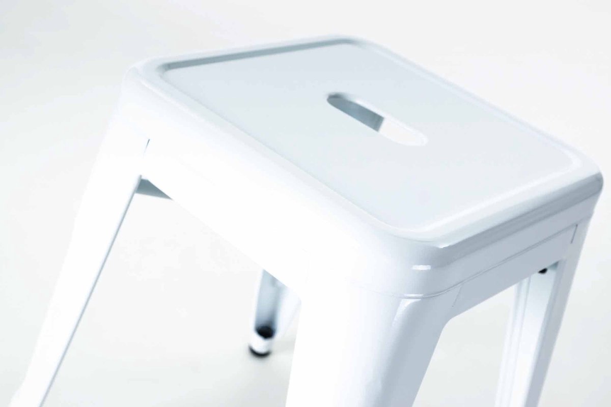 Legend Metalen krukje wit - 45 cm