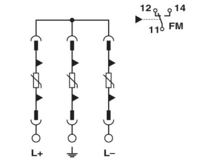 Phoenix Contact 1033725 VAL-MS 1500DC-PV/2+V-FM Overspanningsafleider 1 stuk(s)