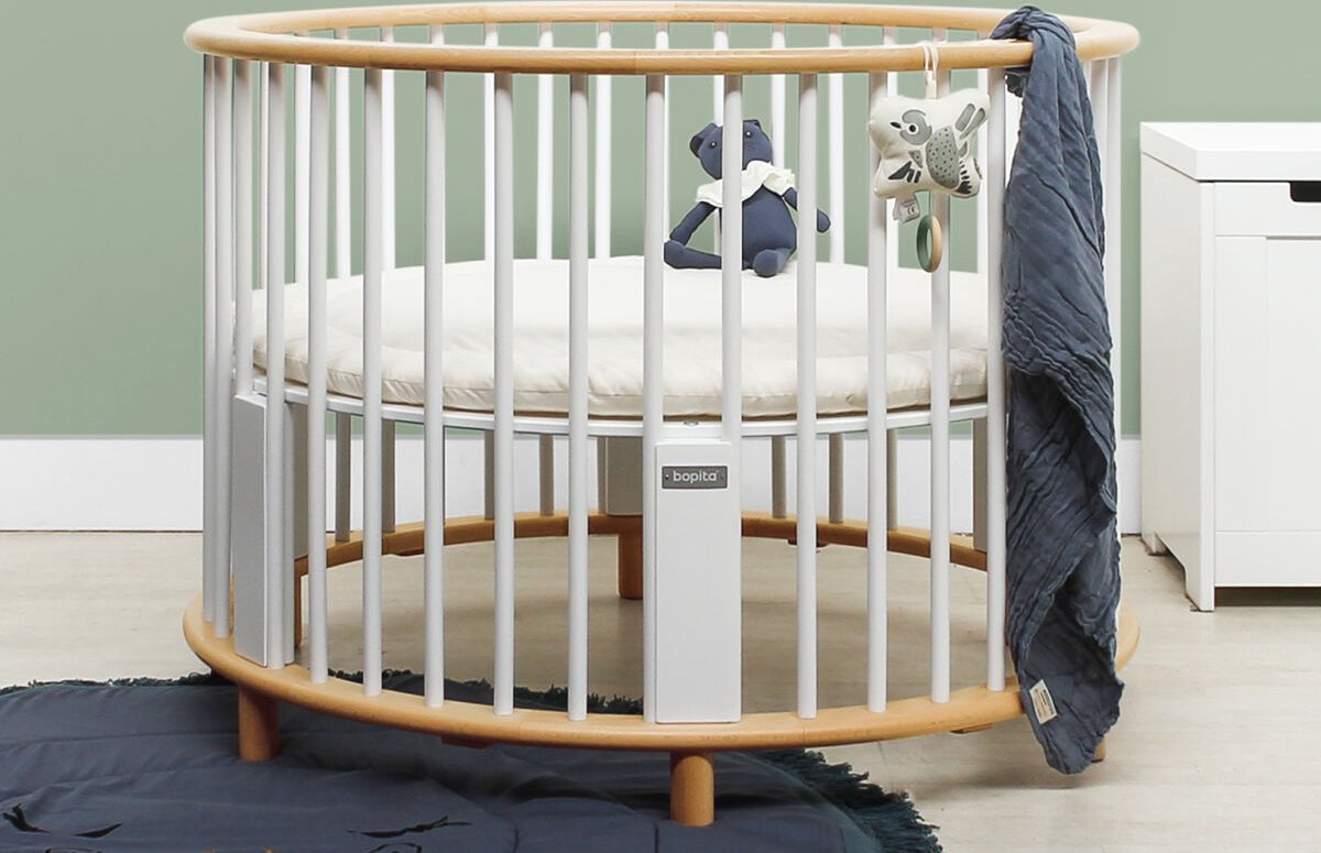 Bopita Rondo box incl. wielen - Wit/Naturel