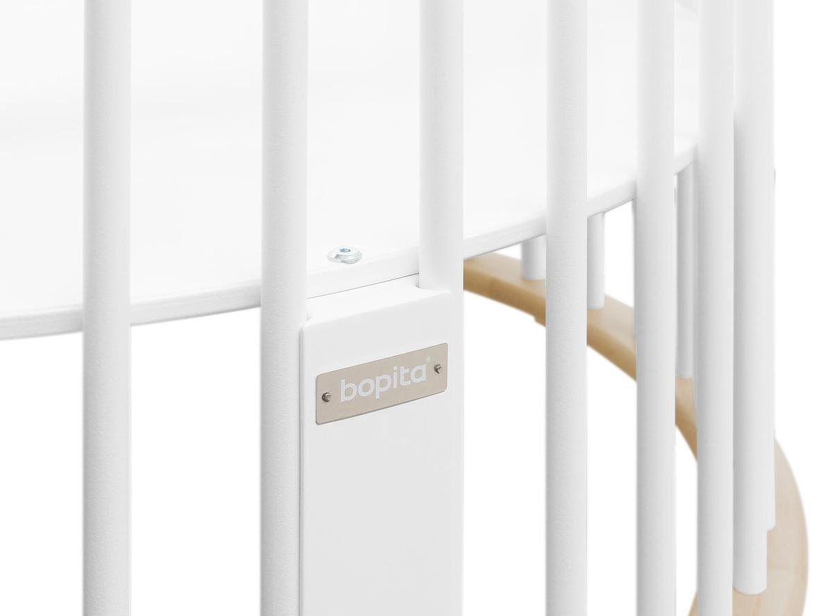 Bopita Rondo box incl. wielen - Wit/Naturel