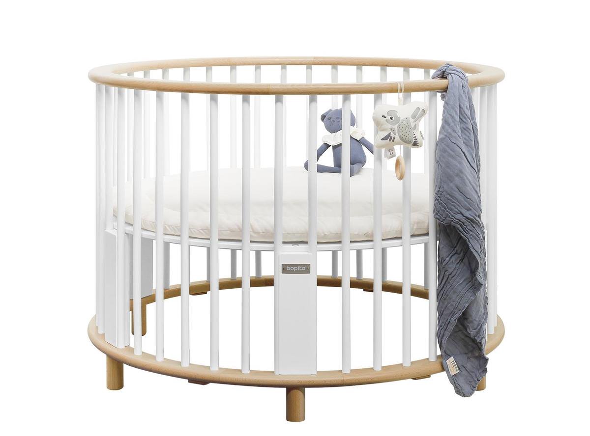 Bopita Rondo box incl. wielen - Wit/Naturel