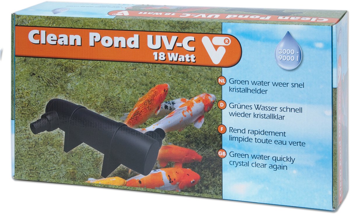 Vijvertechniek CleanPond Uv-C Filter 18 Watt - Zwart