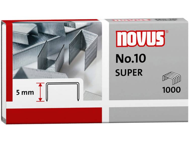 Novus No. 10 SUPER 040-0003 Nietjes 1000 stuk(s) 1.000 stuks/pak Heftcapaciteit: 20 vel (80 g/mÂ²)
