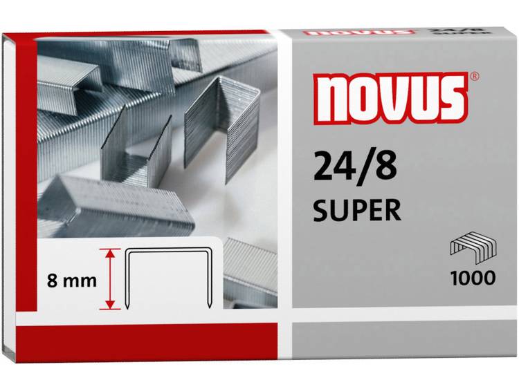 Novus 24/8 SUPER 040-0038 Nietjes 1000 stuk(s) 1.000 stuks/pak Heftcapaciteit: 50 vel (80 g/mÂ²)