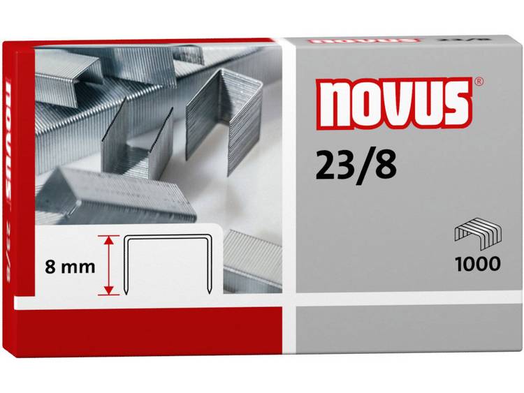 Novus 23/8 042-0040 Nietjes 1000 stuk(s) 1.000 stuks/pak Heftcapaciteit: 50 vel (80 g/mÂ²)