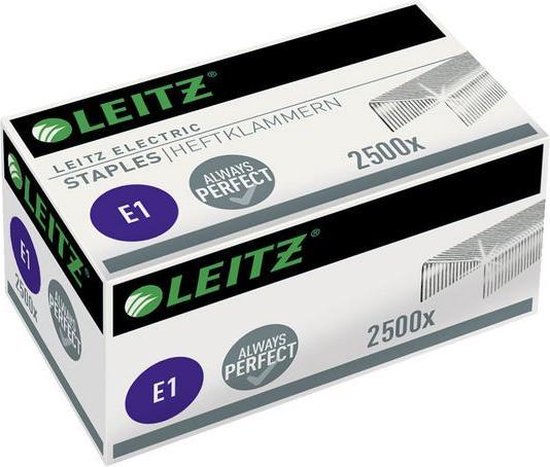 Leitz Electric e1 5568-00-00 Nietjes 2500 stuk(s) 2.500 stuks/pak Heftcapaciteit: 10 vel (80 g/mÂ²)