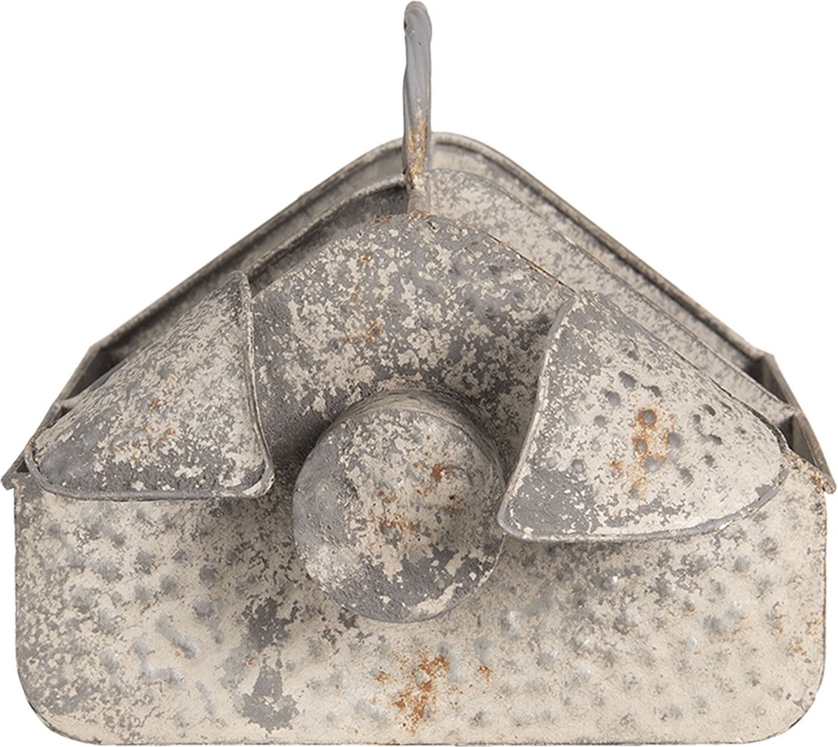 Clayre & Eef Vakkenbak 4 vakken 45x24x20 cm Ijzer Rechthoek - Grijs