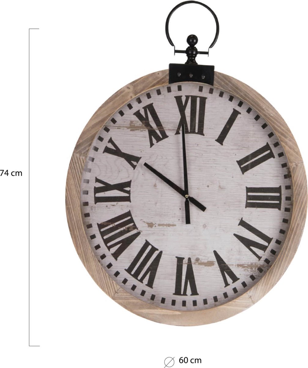 Cozy Ibiza - Wandklok hout - Bruin