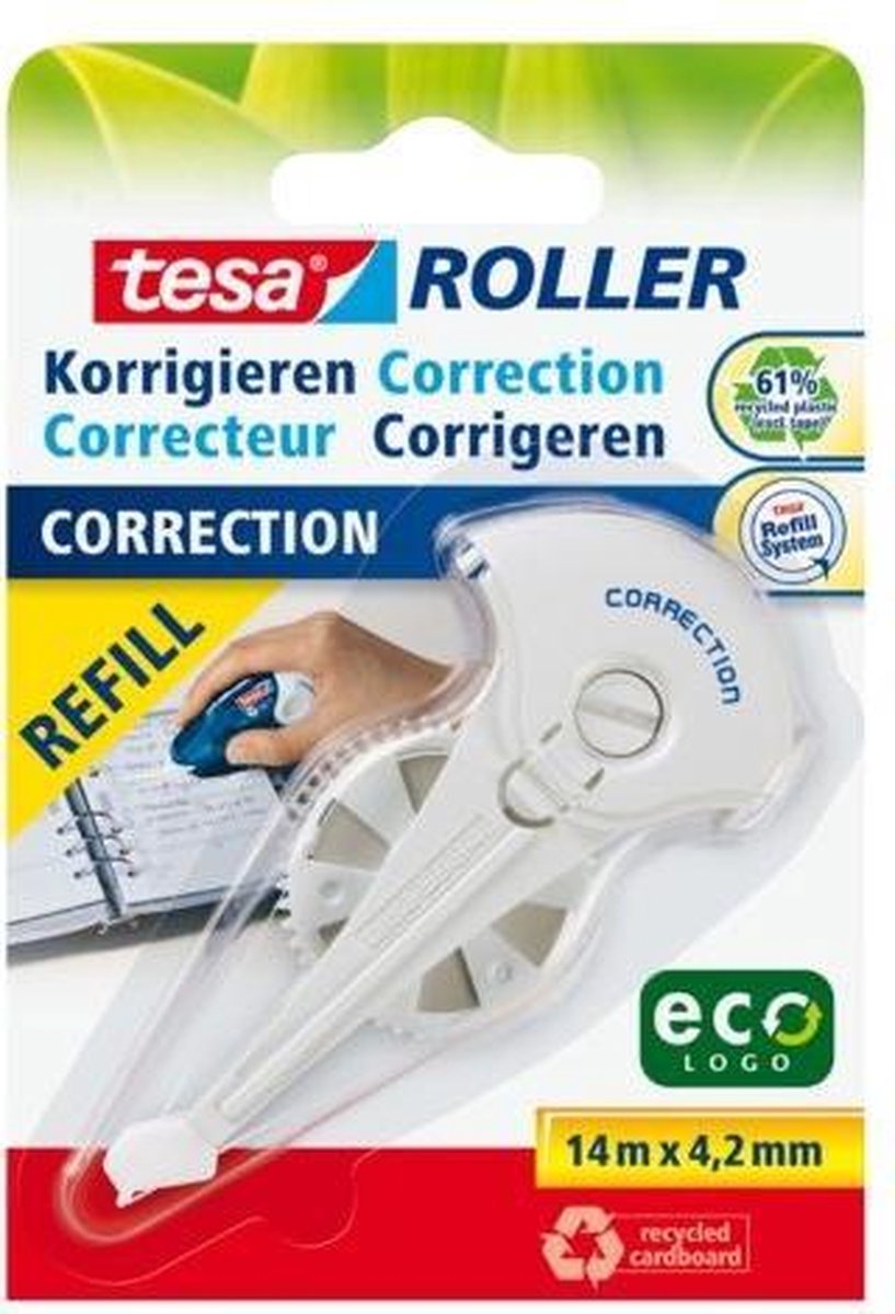 Tesa Navulcassette correctieroller ROLLER 59976 4.2 mm 14 m 1 stuk(s) - Wit