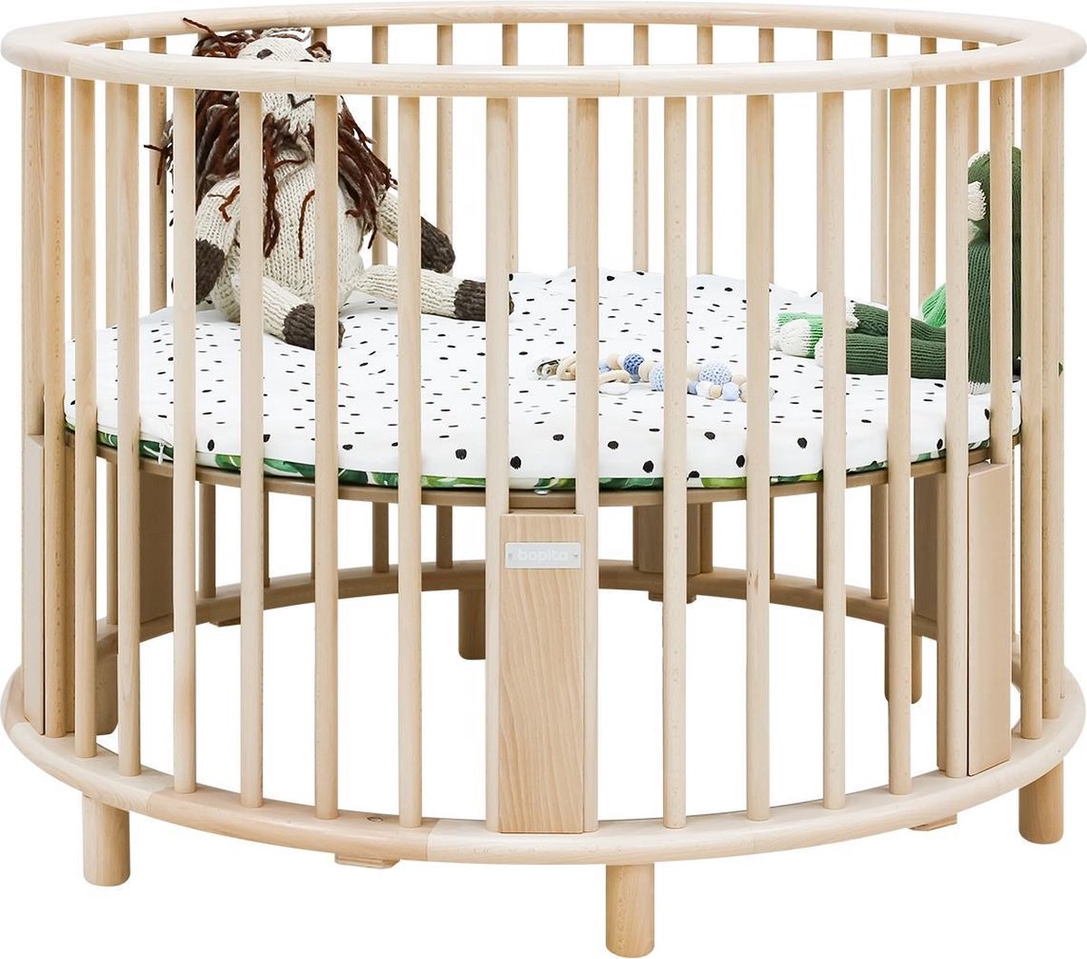 Bopita Rondo box incl. wielen - Naturel - Bruin