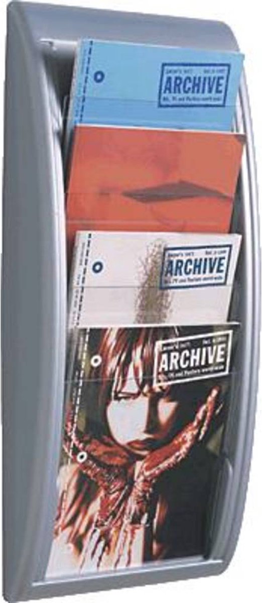 Paperflow Quick Blick 4061-35 Folderhouder Aluminium DIN A4 Aantal vakken 4 1 stuk(s) (b x h x d) 290 x 650 x 95 mm