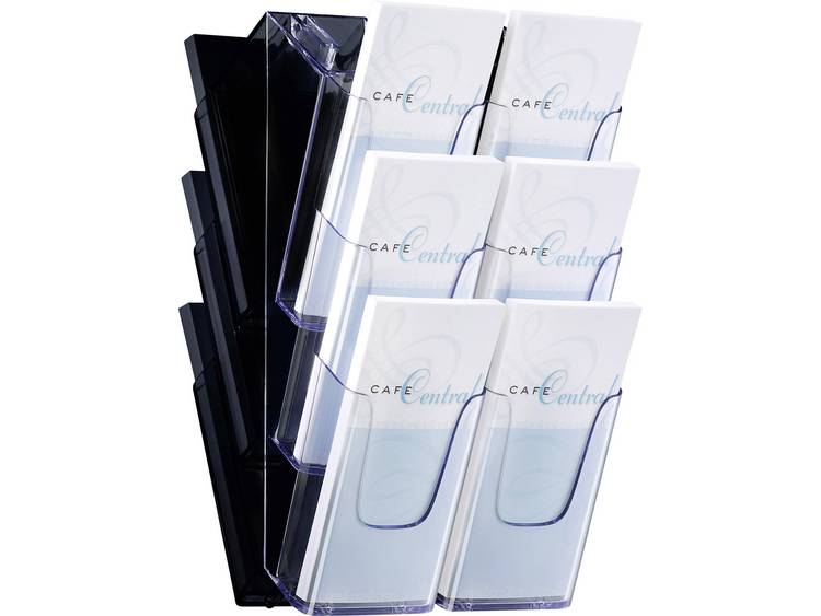 Sigel LH137 Folderhouder Acrylglas helder DIN A6, DIN lang Aantal vakken 3 1 stuk(s) (b x h x d) 120 x 375 x 115 mm