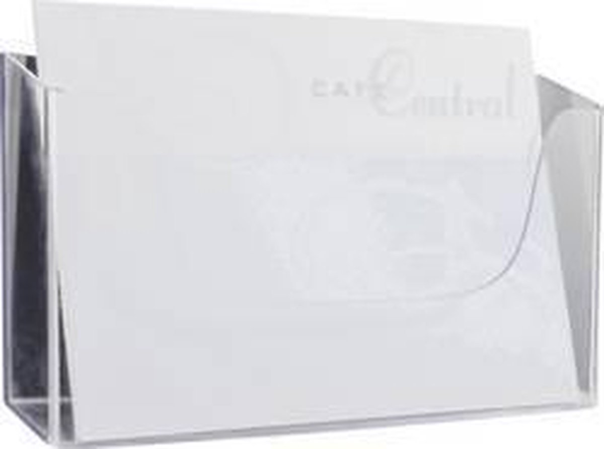 Sigel acrylic LH118 Folderhouder (wandmodel) Transparant DIN A4 liggend Aantal vakken 1 1 stuk(s) (b x h x d) 330 x 172 x 55 mm