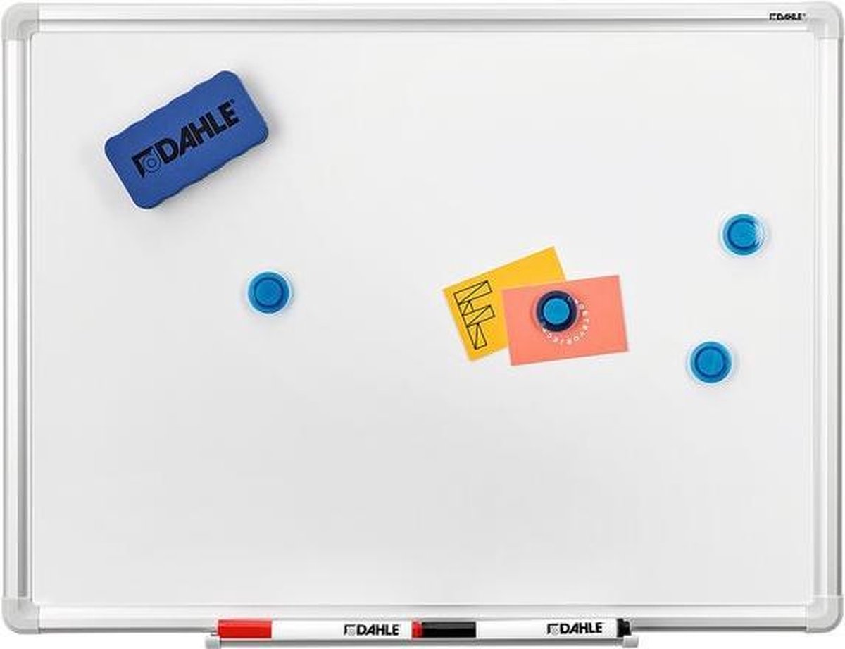 Dahle Whiteboard Basic Board 96150 (b x h) 60 cm x 45 cm gelakt Horizontaal- of verticaalformaat, Incl. opbergbakje - Wit