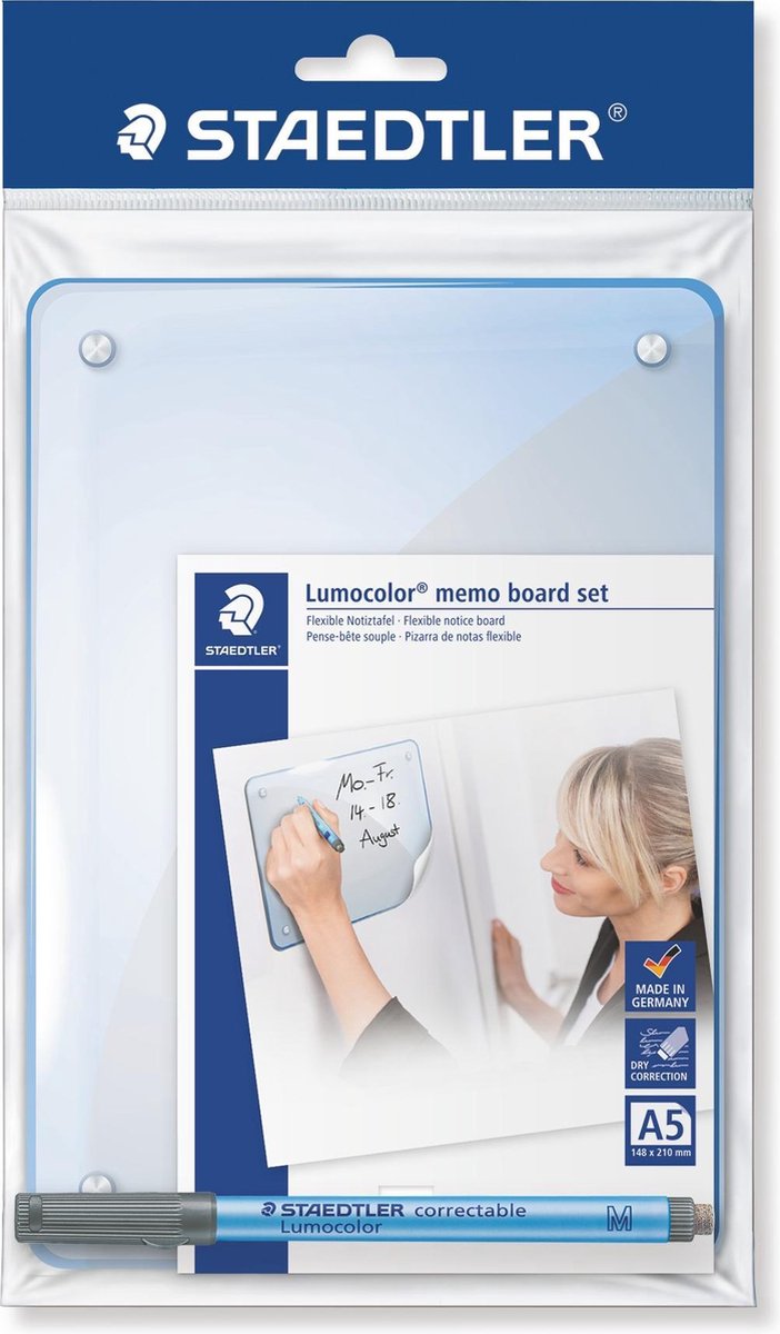 Staedtler Memobord Lumocolor memo board 641 (b x h) 148 mm x 210 mm Transparant #####WiederablÃ¶sbare Whiteboard-Folie inkl. 1 Boardmarker