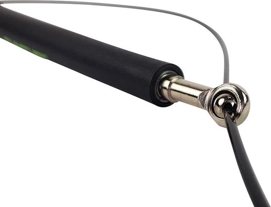 Tunturi Verstelbaar Stalen Springtouw - Kunststof Handvaten - Zwart