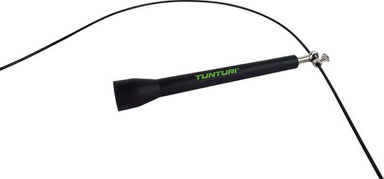 Tunturi Verstelbaar Stalen Springtouw - Kunststof Handvaten - Zwart