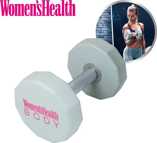Women's Health PU Dumbbell - 15 kg - Roze