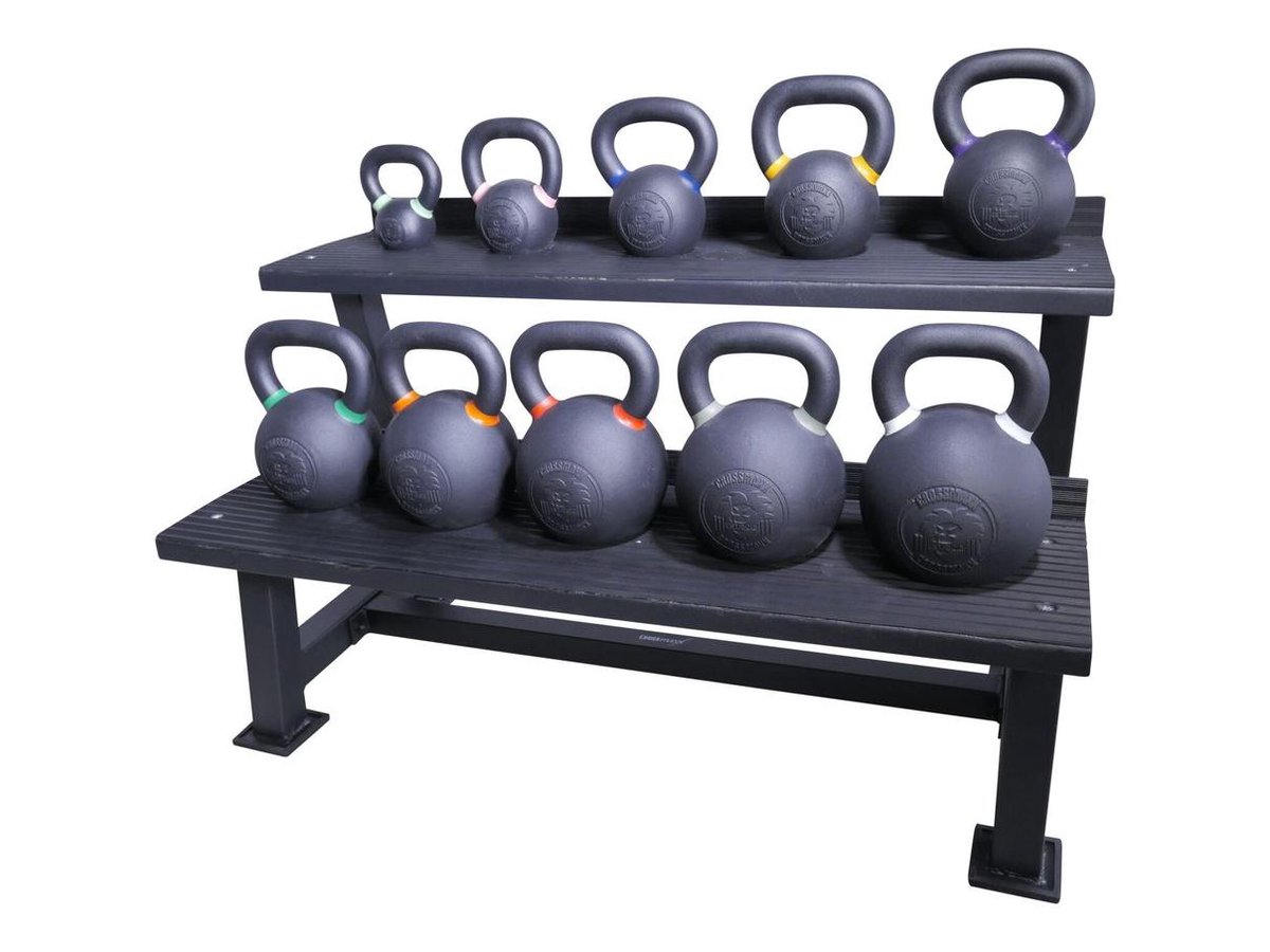Lifemaxx Crossmaxx Kettlebell - Gietijzer met Poedercoating - 4 kg