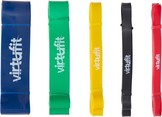 VirtuFit Pro Power Band - Weerstandskabel - Fitness Elastiek - Extra Licht (15 mm) - - Rood