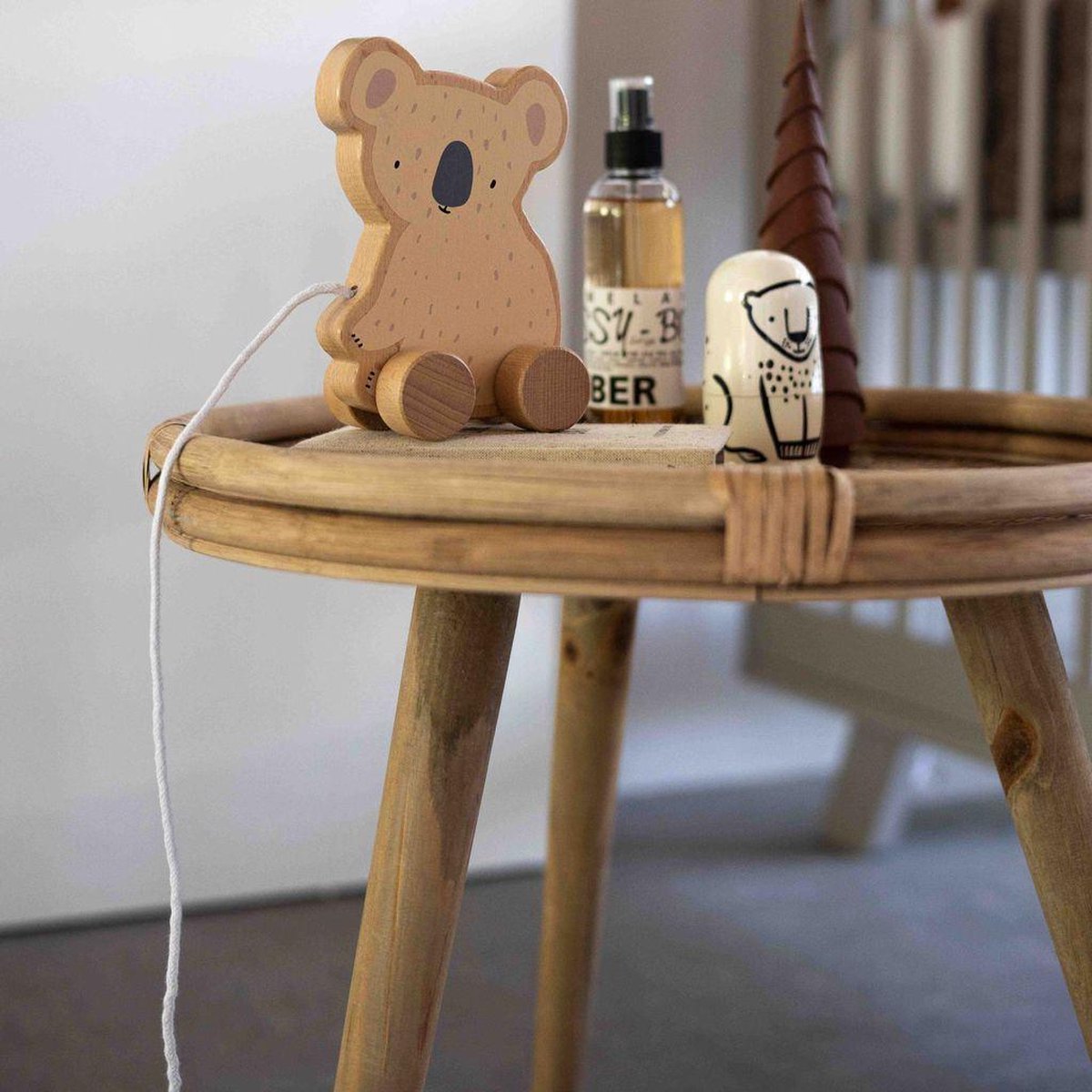 Kidsdepot Bijzettafel mylla - rotan naturel - naturel - Beige