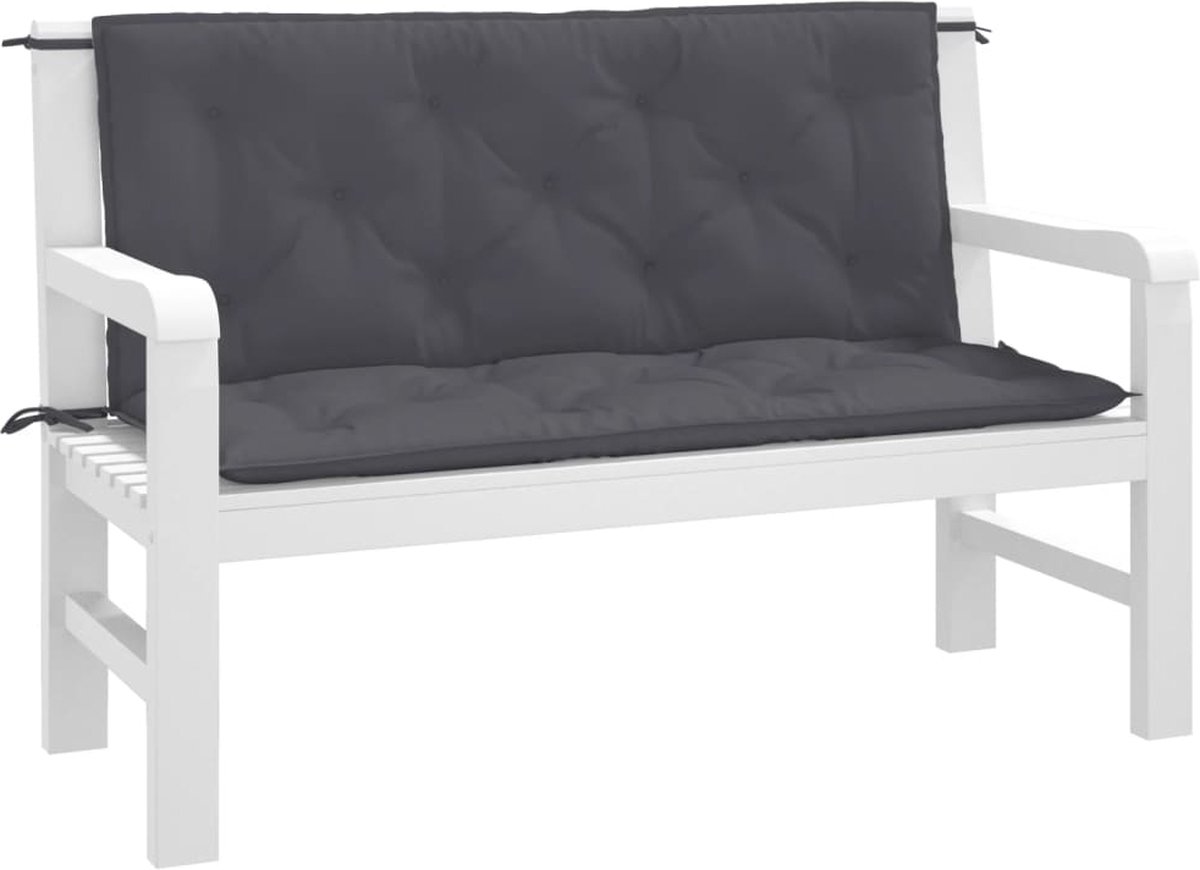 vidaXL Kussen voor schommelstoel 120 cm stof antracietkleurig - Grijs